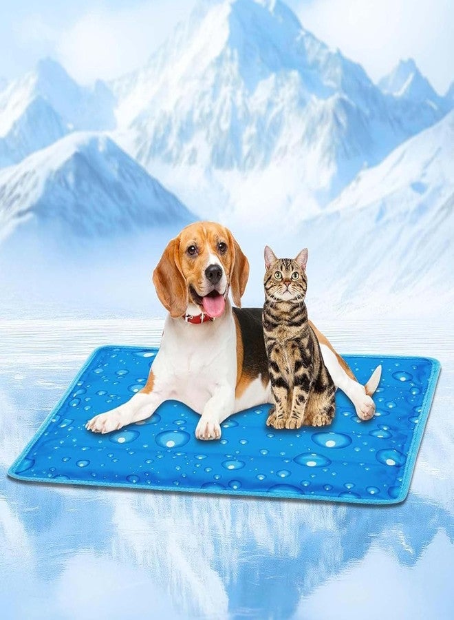 D&C PAWS وسادة تبريد ناعمة من البوليستر من دي آند سي باوز للكلاب | 65 × 50 سم، حصيرة تبريد جل غير سامة للكلاب، مثالية لأيام الصيف الحارة | حصيرة جل كبيرة ذاتية التبريد، حجم متوسط، كولي (مقاس متوسط)، عبوة من قطعة واحدة، أزرق - Image 1